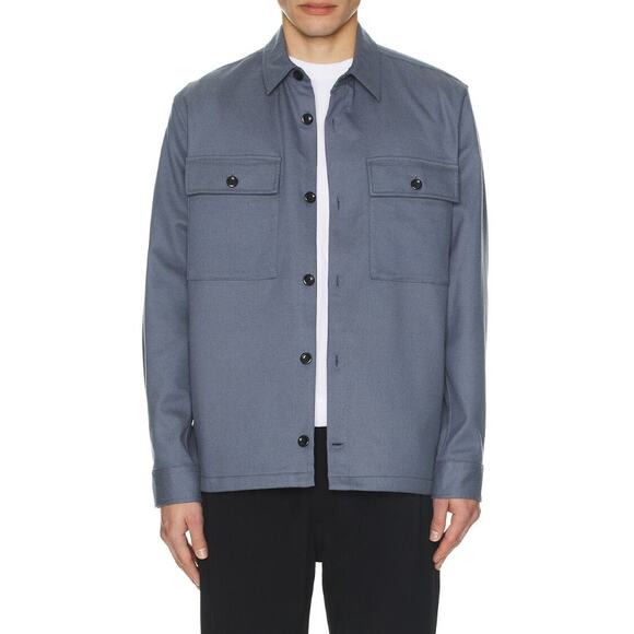 Vince M Double-Face Workwear Shirt Washed Indigo - Picture 1 of 7